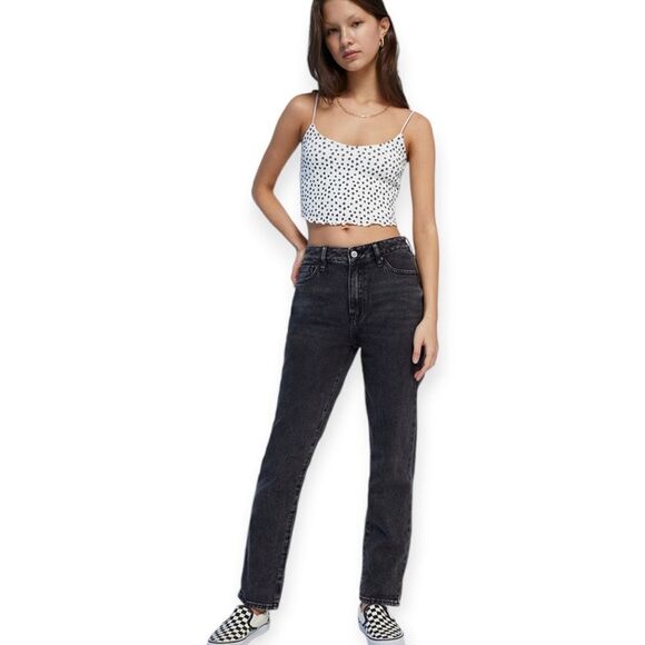 Pacsun Black Mid Rise Mom Jeans Size 23 - Picture 1 of 10